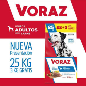 VORAZ CARNE 22+3 kg