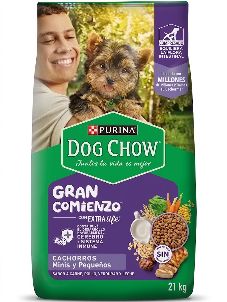 DOG CHOW CACHORRO RA/PEQ S/COL 21kg