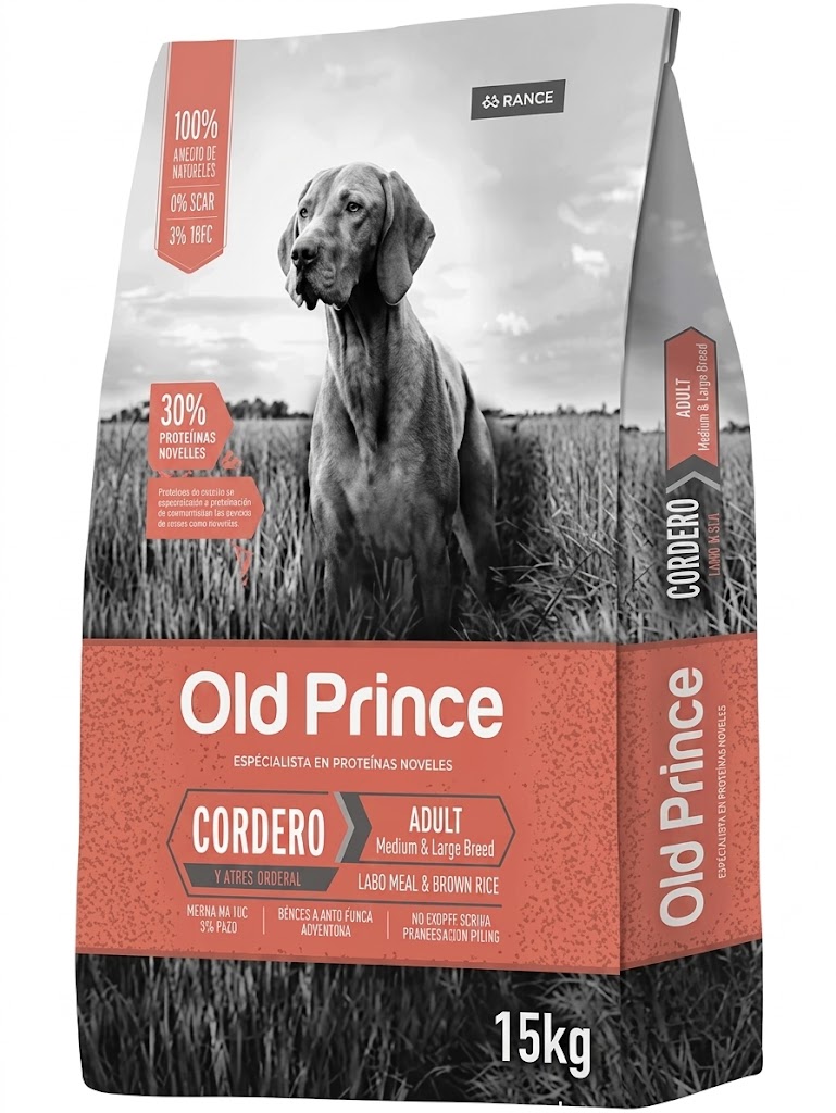 OLD PRINCE Adult Cordero Arroz M&L 15 kg