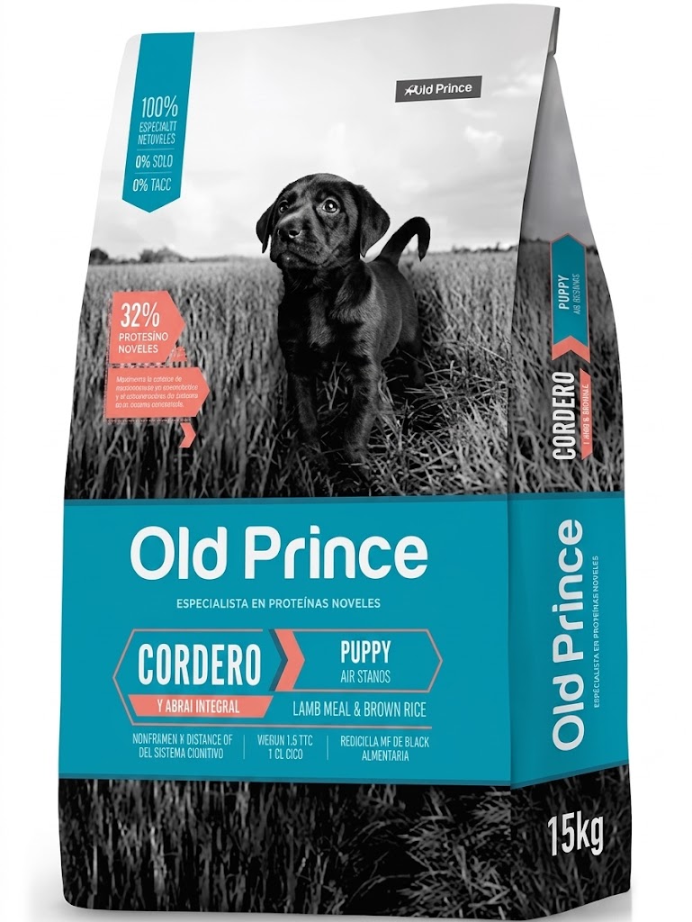 OLD PRINCE Puppies Cordero Arroz M&L 15kg