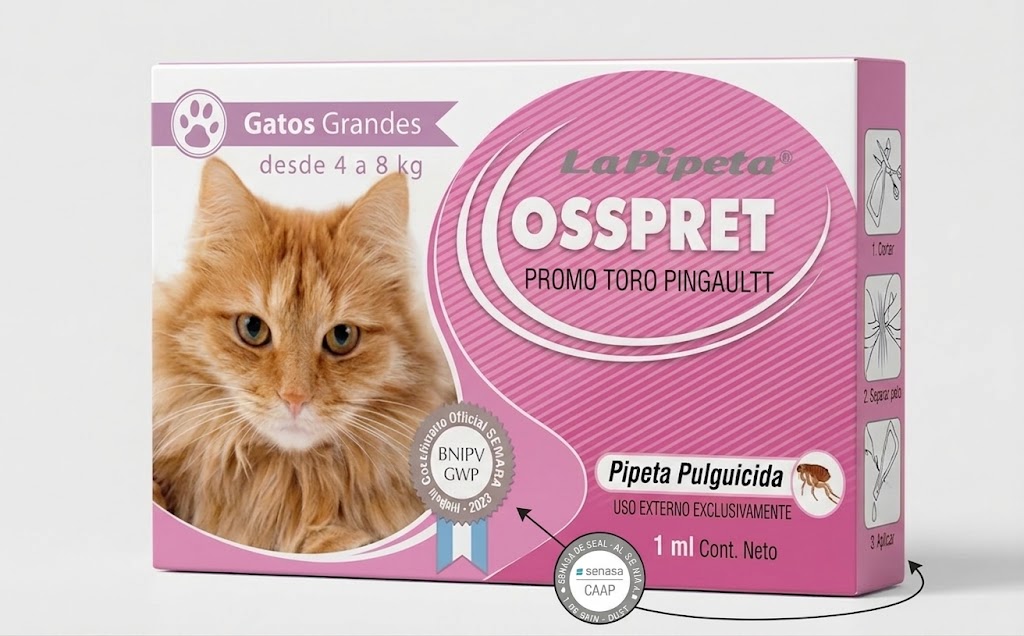 OSSPRET PIPETA GATOS 4 A 9KG
