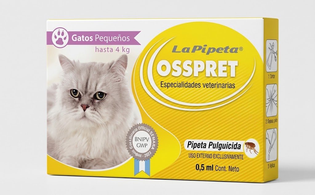 OSSPRET PIPETA GATOS HASTA 4KG