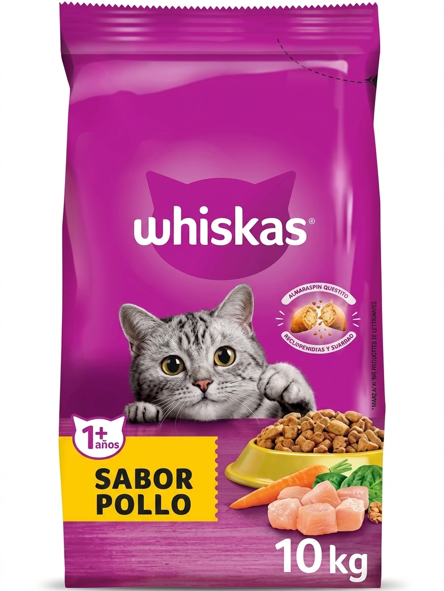 WHISKAS POLLO Y LECHE 10kg