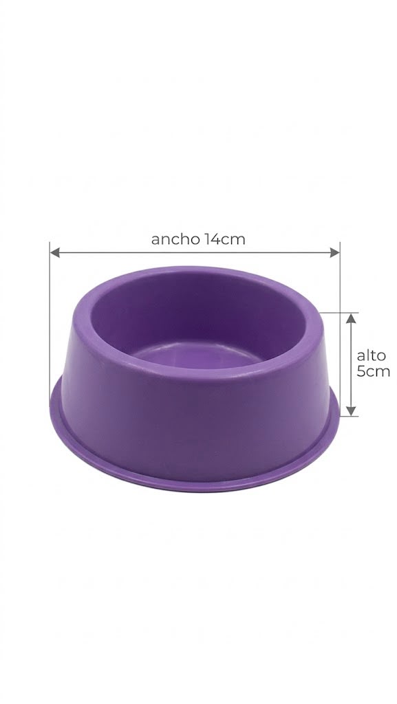 COMEDERO GATO REDONDO LILA (14 cm x 5 cm)