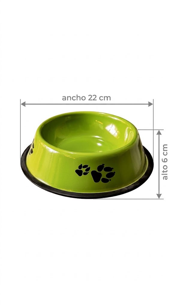COMEDERO METAL COLOR MEDIANO (22 cm x 6 cm)
